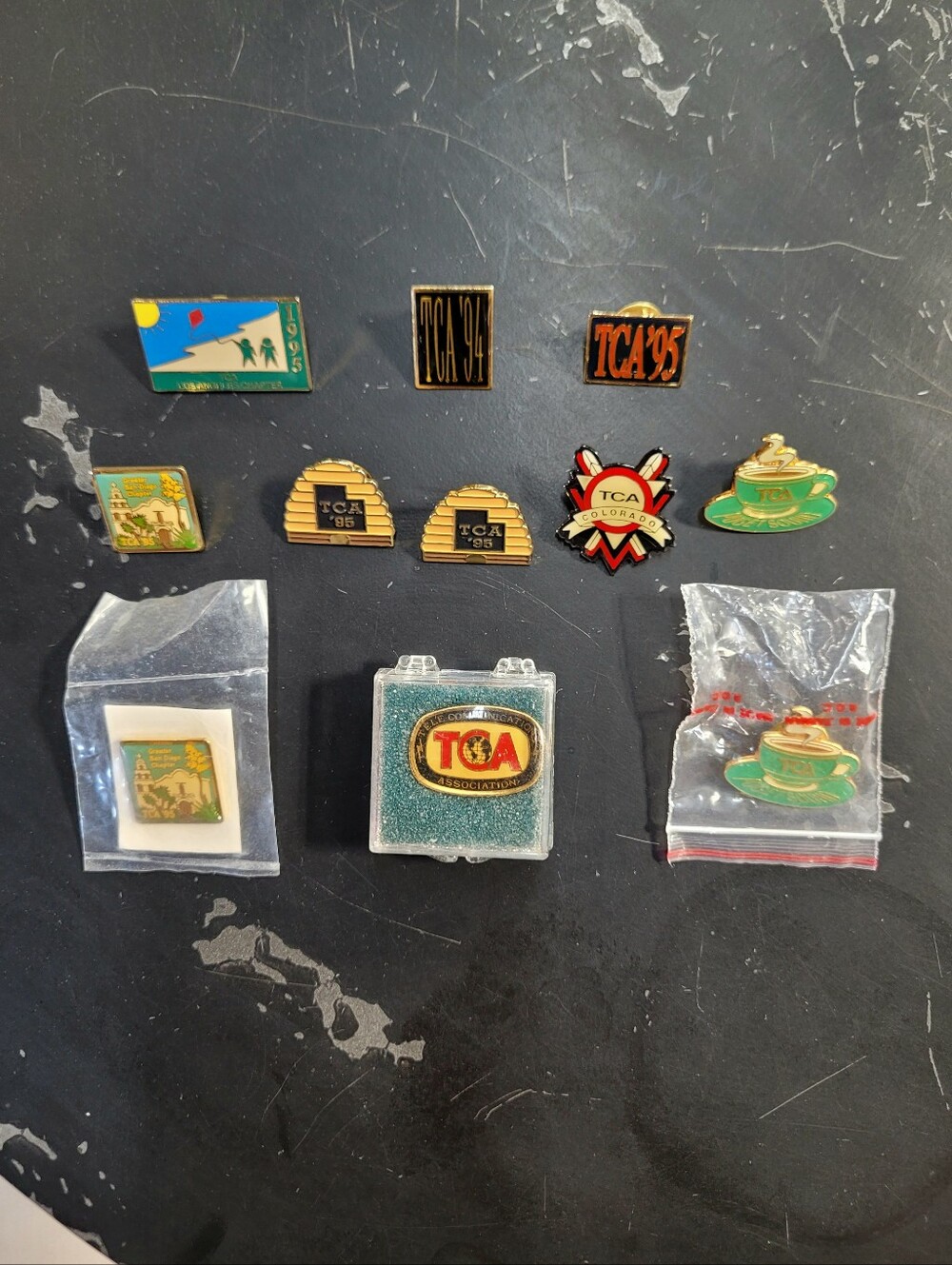 Vtg 1990s TCA Telecom Association Souvenir Event Lapel Pins Lot Advertising